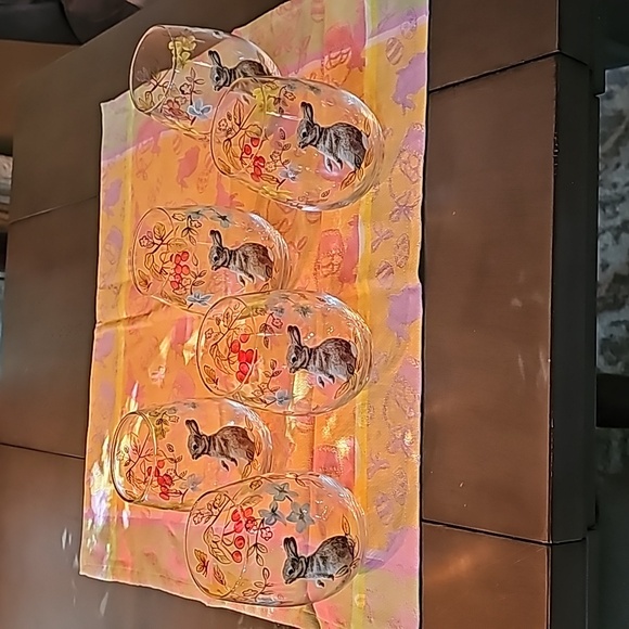 Pier 1 Simon the Bunny Stemless Wine/Water Glasses - Picture 7 of 7